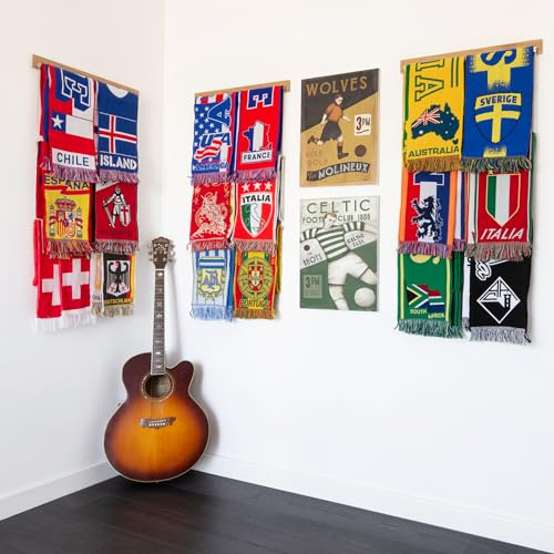 Estante de exhibición de Bufandas Deportivas - Soporte de exhibición de Bufandas de fútbol (3X módulo)