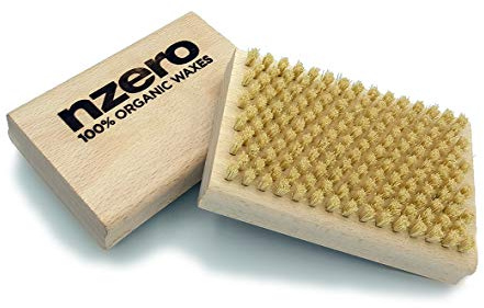 NZEROWAX - Cepillo de Tampico para Mantenimiento de Esquís y Tablas Snowboard 12x8cm…