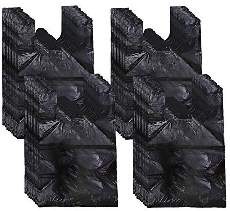 Damen-Sanitär-Entsorgungstaschen, 400 Stück Frauen, persönliche Serviettenentsorgungsbeutel, mit Griffen, Sanitärabfallbeutel, geeignet für Damenbinden (schwarz)