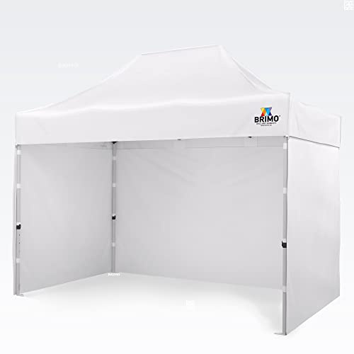 BRIMO Faltpavillon pavillons 100% Wasserdicht mit 3 Seitenteilen - 5 Jahre Garantie (2x3 m, Weiß)
