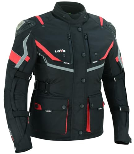 LOVO - Chaqueta Moto Tricapa 4 Estaciones Mujer - Chaqueta Moto Mujer con Protecciones para Verano e Invierno - Cazadora Moto de Alta Resistencia con Longitud 3/4 - Comodidad y Seguridad Todo el Año