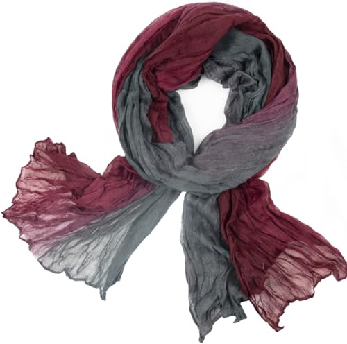Gloop Damen Schal leichter Loop schal Schlauchschal Tuch mit Farbverlauf | Viele Farben leichte für Frühling, Herbst, Winter, Schal