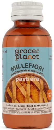 Grocer Planet - Aroma Naturale Millefiori | 1 Flacone da 75g | Made in Italy | Ideale per Pastiera Napoletana e Dolci