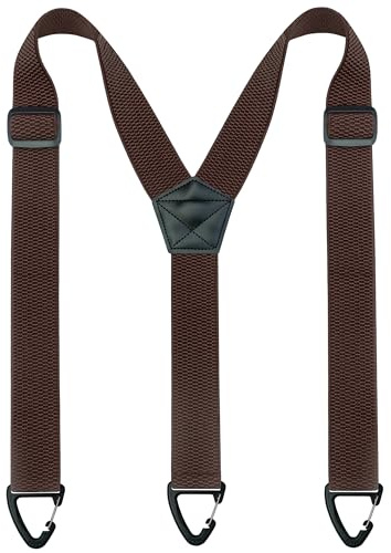 Jemygins - Bretelles de type Y réglables en longueur pour homme avec boucle triangulaire antidérapante, M