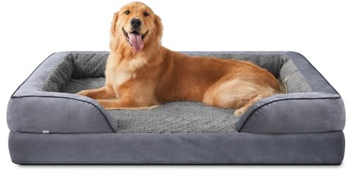 INVENHO Orthopedic Dog Beds Large Sized, XL Washable Dog Sofa with Egg-Crate Foam, Waterproof Lining and Non-Skid Bottom