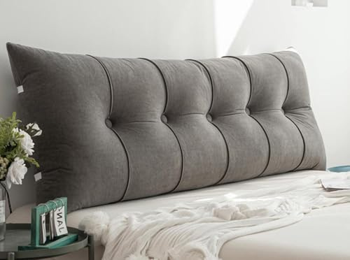Lesekissen Bett Kopfteil Kissen Rückenlehnenkissen für Bett, Stuhl, Sofa, Abnehmbares Waschbares Lesekissen Outdoor Bank Lumbarkissen Weich Gemütliches Rückenkissen Wandkissen(A2,100x55cm/39x21in)