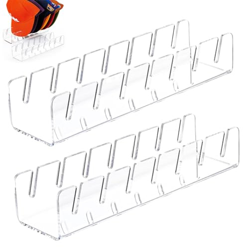 2 Stück Huthalter Cap Halterung, Acryl Hutständer Aufbewahrung Basecap Halter, Desktop Baseballkappen Organizer, zur Präsentation von Baseballkappen, Kann Gespeichert Werden 14 Hüte Aufbewahren