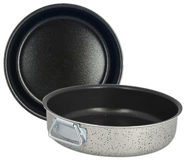 MA MAISON Teglia da Forno Tonda - Per Dolci Pirofila Universale - Per Arrostire Per Infornare Rivestimento Antiaderente + Antigraffio con Manici (Ø 32 cm)