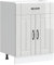 vidaXL Kitchen Base Cabinet - Lucca, High Gloss White Engineered Wood, Modern Adjustable Feet, 60x46x81.5 cm