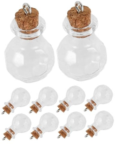 HOLIDYOYO Piccoli Barattoli Di Con Coperchi Confezione Da 10 Mini Bottiglie Per Artigianato E Decorazioni Per Bottiglie Dei Desideri