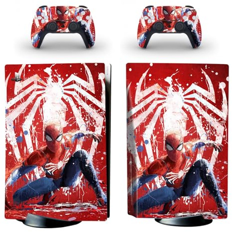Personalizar PS5 Skin Anime Full Body Vinyl Skin Calcomanía para PS5 versión de disco controlador y consola, calcomanía personalizada para PS5 Tus imágenes personalizadas