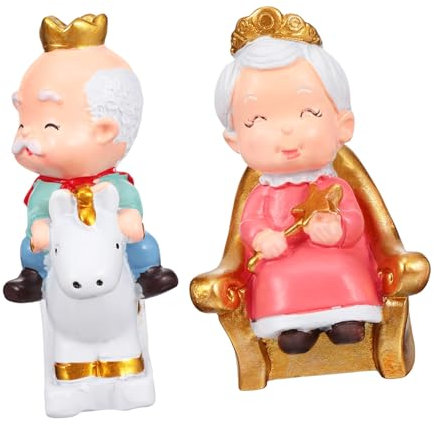 Cabilock Topper Per Torta Nuziale Per Nonni Di San Ornamenti in Resina Per Coppie Decorazioni Per Torte Uniche 2 Pezzi