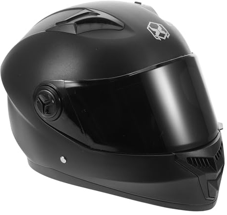 Cabilock Motorcycle Helmet Full Face Rider Helmet Dual Lenses Black for Electric Bicycle Outdoor Riding Seasons
