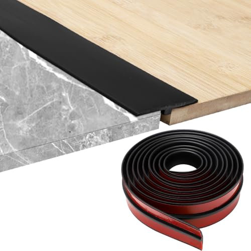 Tira de Umbral de Autoadhesivo, 300 x 5cm Perfil de Transición para Suelo de PVC, Tira de Transición Suelo, Listones de Madera Decorativos, para Transiciones entre Baldosas Suelos de Madera Moquetas