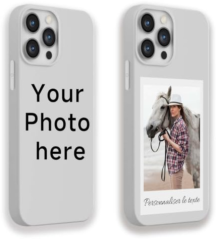 DCPPCY Personalisierte Handyhülle mit Foto Text für iPhone 16 Pro, Handyhülle Selbst Gestalten mit Mehreren Bild Text, TPU Stoßfest Hülle Personalisierte Foto Hüll für Familie (Mehrfarbig)