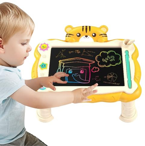 Tableta de Escritura LCD,Tablero de Dibujo Infantil | Pizarra Reutilizable con Soporte para Aprendizaje y Arte en Hogar, Escuela y Viajes