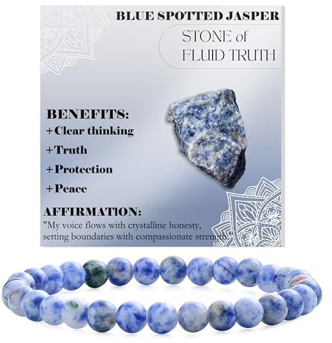Bivei Perlenarmband für Frauen 6mm Halbedelstein dehnbarer elastischer Schmuck Yoga Geschenke