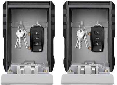 Schlüsselbox 2 stücke Schlüssel Box 4 Ziffern Passwort Safe Metall Material wasserdichte Wand Montiert Sicherheit Lagerung Schloss