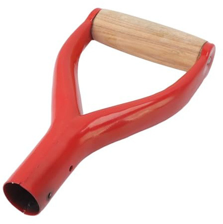 ORFOFE Manche De Rechange pour Pelle à Creuser y Forme Acier Rouge 3,1 Cm Diamètre Poignée Ergonomique Jardinage Remplacement Outil Robuste