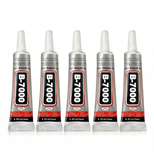 5Pcs B7000 Craft Glue 15ml, Clear Adhesive with Fine Tip for Rhinestones | Fabric Clothes Glass Metal Plastic DIY Repair Projects. Practical product details for everyday use in home, travel and daily