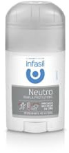 Infasil Deodorant Stick Neutro trippelskydd, effektiv mot svett och lukt, utan alkohol, 40 ml