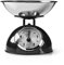 Nedis KASC110BK Küchenwaage - Analog – Retro Design – 5 kg Tragkraft – Schwarze Metallwaage mit Edelstahlschale