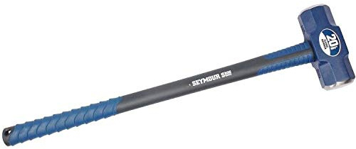 Seymour 41835 20 lb Sledge Hammer - Spiral Anti-Slip Grip & Overstrike Protection - Fiberglass 36 Handle