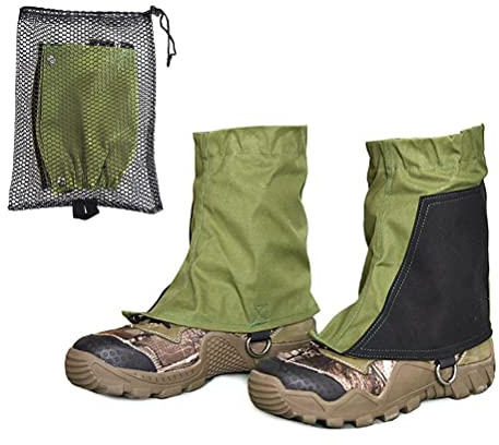 HUSHUI Gamaschen Niedrige Gatoren wasserdichte Knöchelgamaschen Einstellbare Schutzüberschuhe Damen Herren Wandern Klettern Gehen