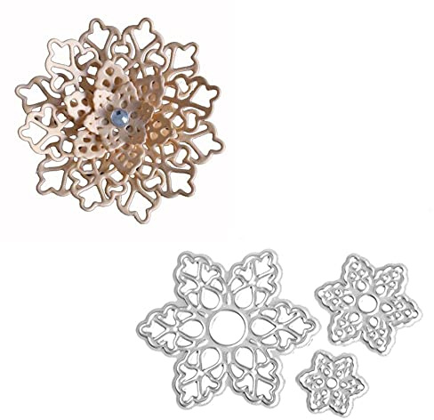 3D Flower Metal Die Cuts Dies Cutting, 3D Flower Cutting Dies Cut Stencils DIY Scrapbooking Cards Decorative Embossing Paper Dies for Album Card Making Scrapbooking