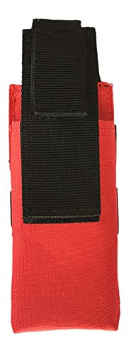 Kit di pronto soccorso Borsa da appendere Torcia multifunzionale Luce Supporto for forbici mediche for campeggio all'aforto Escursioni Caccia, Rosso