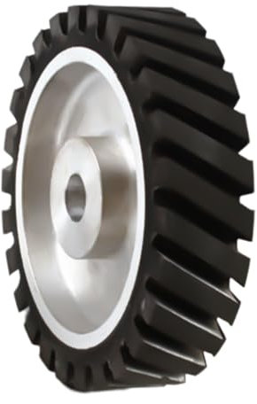Gummirad Kontaktrad Rolle Rad 200mm Bandförderer Gummirad,Für Schleifband Bandschleifer Aluminiumkern