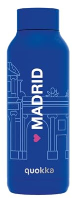 Quokka Bouteille isotherme en acier inoxydable Solid Ultramarine 510 ml Madrid Love Custom