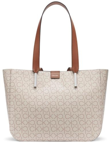 Calvin Klein dam Audrey East/West Tote, vanilj/khaki/karamell, en storlek