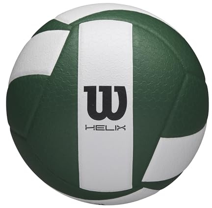 Wilson Pallone da Pallavolo Helix Game, Progettato Per Alte Prestazioni,Presa Avanzata e Controllo Ottimizzato, Realizzato In Microfibra di Alta Qualità, Colore: Verde/Bianco, Dimensioni Ufficiali