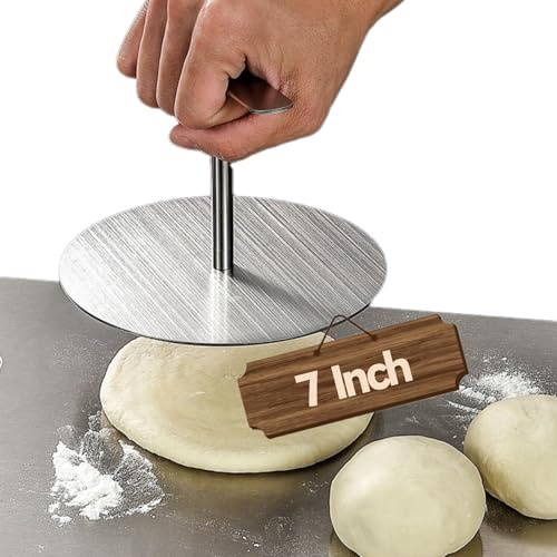 OBELGEOYA Simple Tortilla Press Maker - 7 Inch Stainless Steel Multi-Functional Dough Press Quesadilla Maker, Roti Maker for Making Flour, Corn, Gluten-Free Tortillas