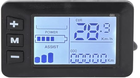 Fahrradtacho, Fahrradkilometerzähler mit LCD-Display-Bedienfeld, 5-poliger Anschluss, Fahrradkilometerzähler für die Modifikation von Elektrorollern und Elektrofahrrädern