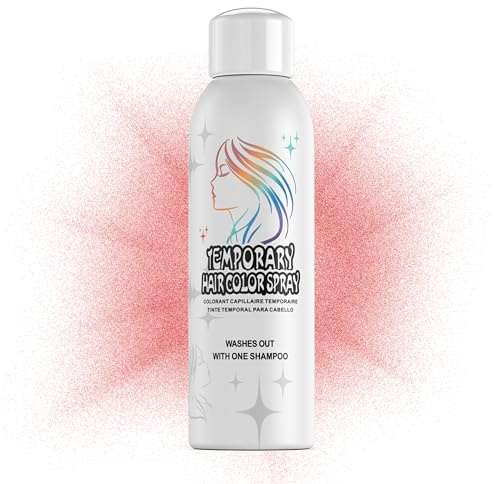 Amzsudy Temporary Hair Color Spray für Männer Frauen, Instant Coloring Farbstoff Alternative, nicht klebrige & sanfte Formel, waschbar, Halloween, Cosplay, Party, Kostüm Make-up (Rot, 150ml)