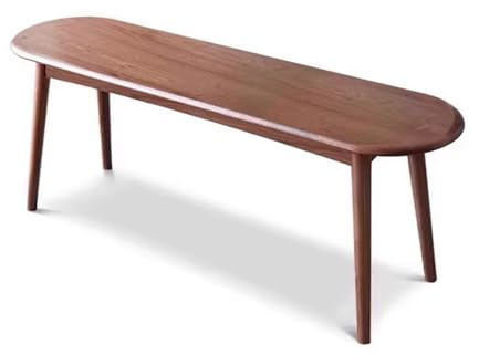 Banco de comedor de madera maciza, banco de esquina redonda para dormitorio, asiento de entrada de madera para interiores y exteriores, muebles rústicos versátiles para comedor y patio