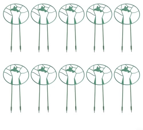 Paquete de 10 enrejados de plástico ABS para jardín, soporte ajustable y desmontable para plantas trepadoras en varios ajustes