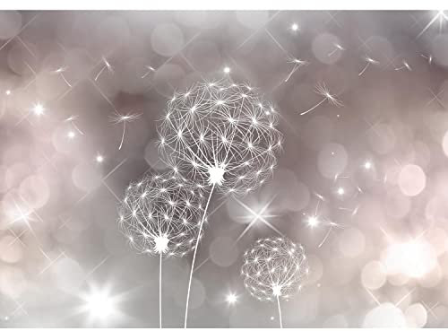 Runa Art Fototapete Pusteblumen Abstrakt Modern Vlies Wohnzimmer Schlafzimmer - Made in Germany - 308 x 220 cm Grau Beige 9174010a