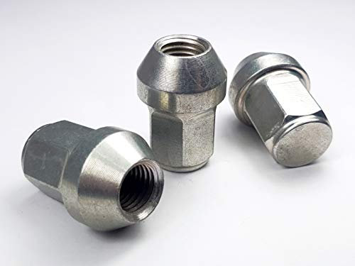 levando 24 Stück Radmutter M12x1,25 33mm Schaftlänge Kegel 60° SW17 Radnüsse-Set mit 24x Radnuss geschlossen, Mutter geeignet für Alufelgen & Stahlfelgen (Reifenwechsel), Farbe Silber