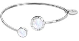 Lotus LS1837-2/1 - Pulsera de acero inoxidable con círculo para mujer, brazalete plateado, un bonito regalo para Navidad, cumpleaños, día de San Valentín para la mujer