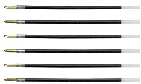 BIC 6 Ersatzminen für Kugelschreiber, 4 Farben, feine Spitze, 0,8 mm, Blau