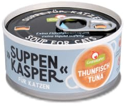 GranataPet soppkasper tonfisk, mellanmål för katter, soppa mot den lilla hungern, godis för extra vätsketillförsel, kattmat utan spannmål och utan sockertillsatser, 12 x 70 g