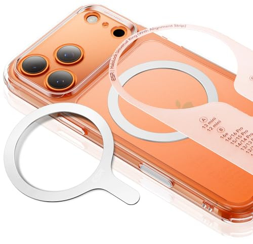 ESR für 2 Stück MagSafe Ring Aufkleber, MagSafe Sticker Metallring, Weiß | Magnet für Handyhülle, Universal-Ladegerät-Umrüstset, für iPhone 17-11, Samsung S26+/S26 Ultra/S24/S23, Pixel 10 und mehr
