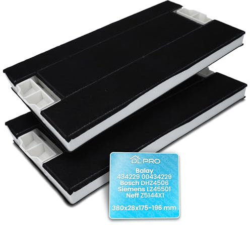 DL-pro Lot de 2 filtres à charbon actif pour hottes aspirantes Balay 434229 00434229 Bosch DHZ4506 Siemens LZ45501 Neff Z5144X1 Bosch HEZ9VRCR0