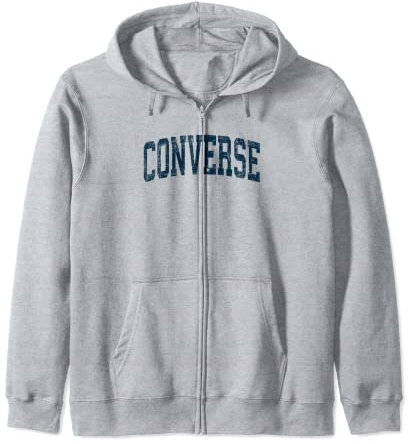 Converse Texas TX Sportliches Vintage-Design, marineblau Kapuzenjacke