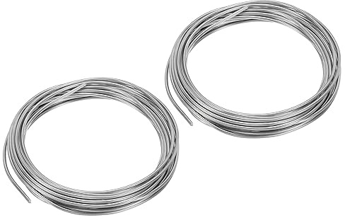 PATIKIL 99.99% Hochreiner Zinkdraht 2Roll 14 Messgerät Reiner Zinkdraht 2mm Weicher Perlendraht Labor Wissenschaftliches Experiment Zinkdraht Werkzeug (16.4Ft/Rolle)
