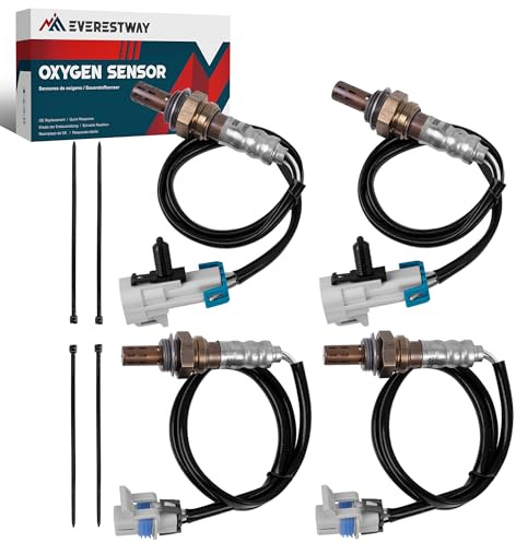 EVERESTWAY 213-4229 213-3866 234-4256 Oxygen Sensors Downstream/Upstream Compatible for 2008-2013 Cadillac Escalade Chevrolet Avalanche Silverado Suburban GMC Sierra Yukon 4PCS