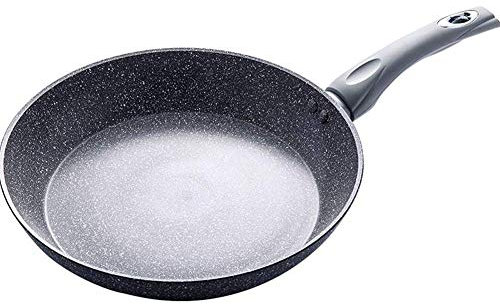 Mini Padella per Pancake, Rivestimento in Pietra Antiaderente in Alluminio, Padella per Pizza, Padella per frittate, Padella Facile da Pulire (Colore : Rosa, Dimensioni : 28 cm) (Grigio 24 cm)